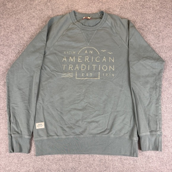 Katin Other - Katin Sweatshirt Men Small S Made in USA American Tradition Graphic Sage Green